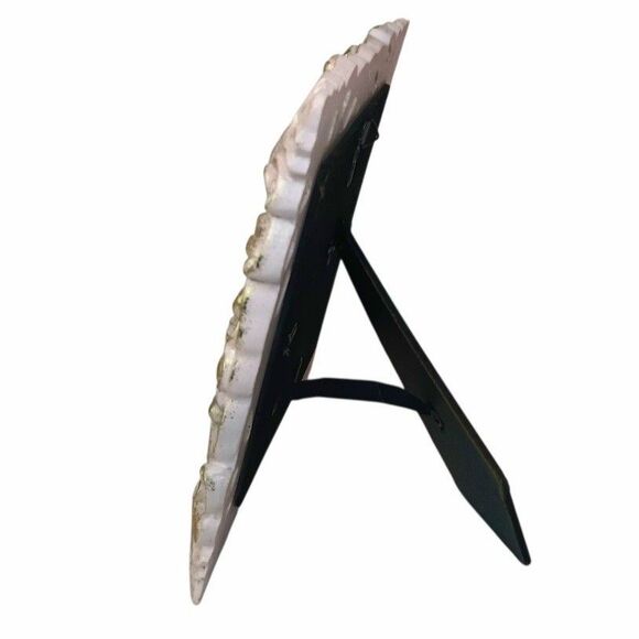 Pink & Gold Photo Frame Scallop Design Tabletop or Hanging 8"x8" Photo 3.5"x3.5" - Picture 2 of 13